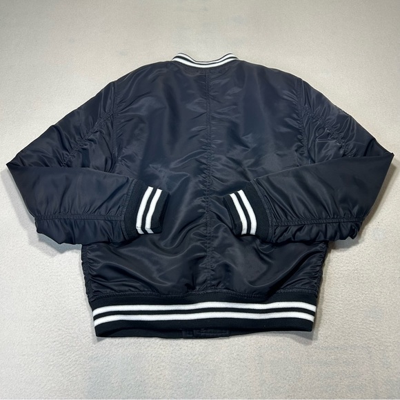 ARITZIA TNA Stadium Jacket Varsity-Inspired Bomber Jacket Black Size L - Picture 12 of 14